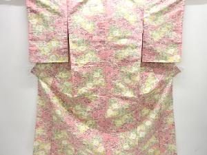 花模様織り出し手織り紬着物